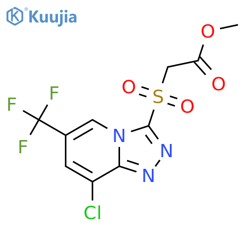 Methyl 2-((8-chloro-6-(trifluoromethyl)-1,2,4triazolo4,3-apyridin-3-yl)sulfonyl)acetate structure