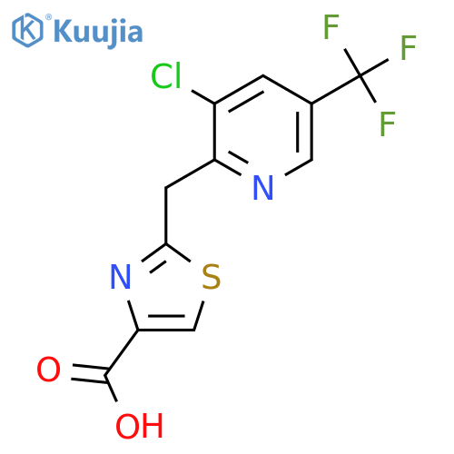 2-((3-Chloro-5-(trifluoromethyl)pyridin-2-yl)methyl)thiazole-4-carboxylic acid structure