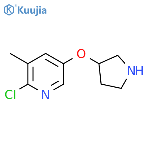 2-Chloro-3-methyl-5-(pyrrolidin-3-yloxy)pyridine structure