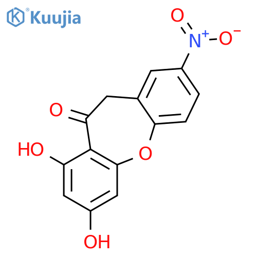 Dibenz[b,f]oxepin-10(11H)-one, 7,9-dihydroxy-2-nitro- structure