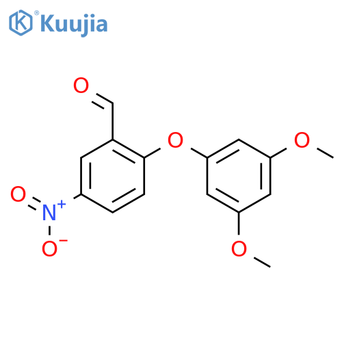 2-(3,5-Dimethoxyphenoxy)-5-nitrobenzaldehyde structure