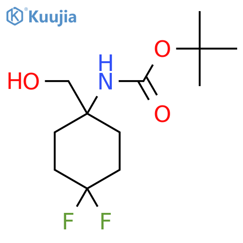 Tert-butyl (4,4-difluoro-1-(hydroxymethyl)cyclohexyl)carbamate structure