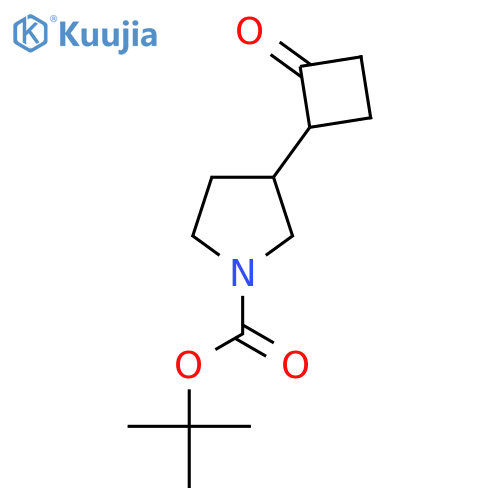 Tert-butyl 3-(2-oxocyclobutyl)pyrrolidine-1-carboxylate structure