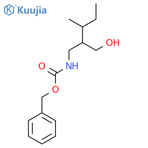 benzyl N-[2-(butan-2-yl)-3-hydroxypropyl]carbamate structure