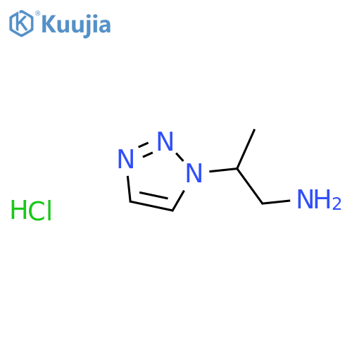 2-(1H-1,2,3-triazol-1-yl)propan-1-amine hydrochloride structure