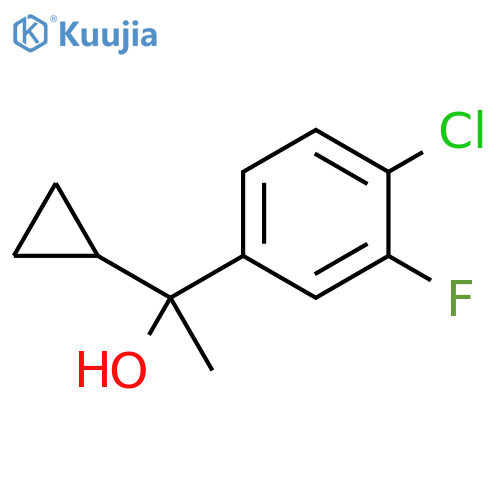 1-(4-Chloro-3-fluorophenyl)-1-cyclopropyl ethanol structure