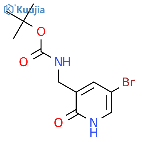 tert-butyl N-[(5-bromo-2-hydroxypyridin-3-yl)methyl]carbamate structure