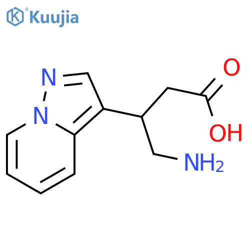 4-Amino-3-{pyrazolo[1,5-a]pyridin-3-yl}butanoic acid structure