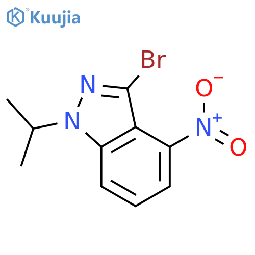1H-Indazole, 3-bromo-1-(1-methylethyl)-4-nitro- structure