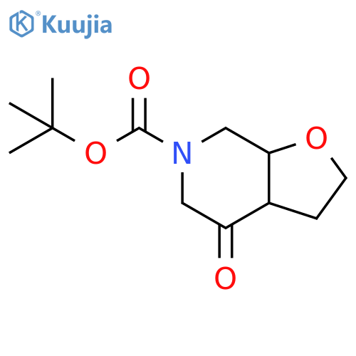 Furo[2,3-c]pyridine-6(2H)-carboxylic acid, hexahydro-4-oxo-, 1,1-dimethylethyl ester structure