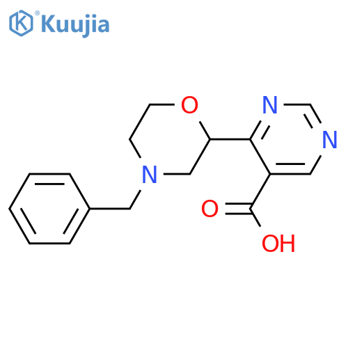 4-(4-BENZYLMORPHOLIN-2-YL)PYRIMIDINE-5-CARBOXYLIC ACID structure