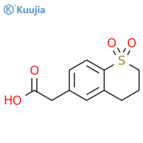 2-(1,1-dioxo-3,4-dihydro-2H-1lambda6-benzothiop
yran-6-yl)acetic acid structure