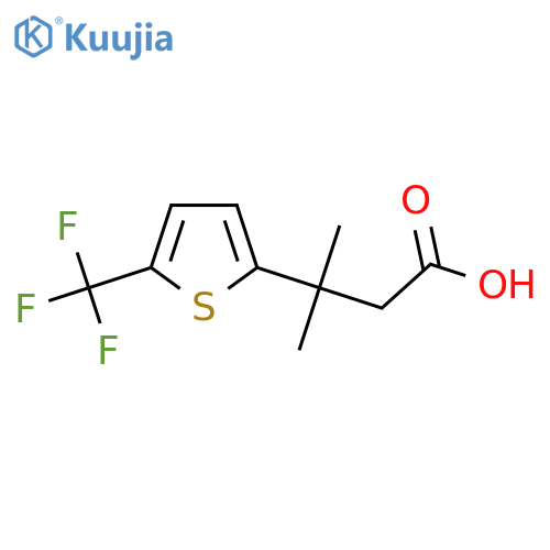 2-Methyl-2-[5-(trifluoromethyl)-2-thienyl]propanecarboxylic acid structure