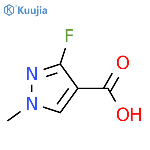 3-fluoro-1-methyl-1H-pyrazole-4-carboxylic acid structure