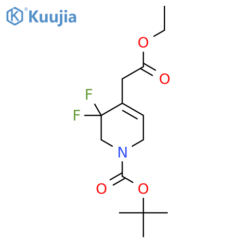 tert-Butyl 4-(2-Ethoxy-2-oxoethyl)-5,5-difluoro-5,6-dihydropyridine-1(2H)-carboxylate structure