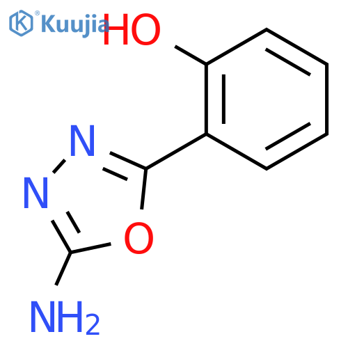 Phenol, 2-(5-amino-1,3,4-oxadiazol-2-yl)- structure
