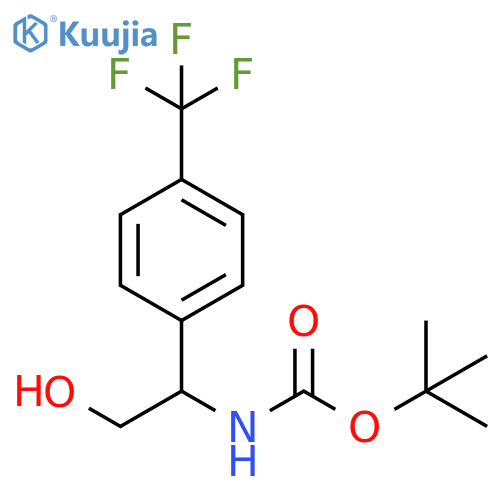 tert-butyl (2-hydroxy-1-(4-(trifluoromethyl)phenyl)ethyl)carbamate structure