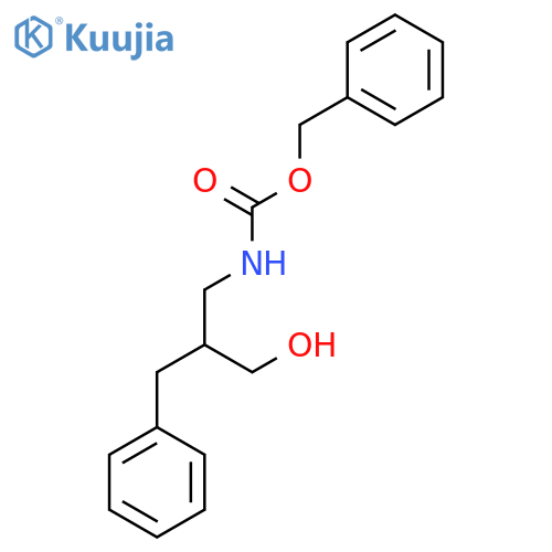 benzyl N-(2-benzyl-3-hydroxypropyl)carbamate structure