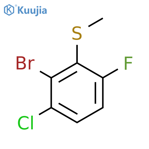 (2-Bromo-3-chloro-6-fluorophenyl)(methyl)sulfane structure