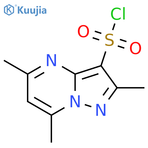 2,5,7-Trimethylpyrazolo[1,5-a]pyrimidine-3-sulfonyl chloride structure