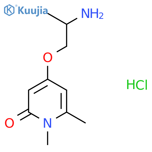 4-(2-Aminopropoxy)-1,6-dimethylpyridin-2(1H)-one hydrochloride structure