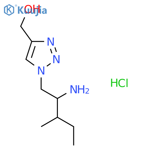 (1-(2-Amino-3-methylpentyl)-1H-1,2,3-triazol-4-yl)methanol hydrochloride structure
