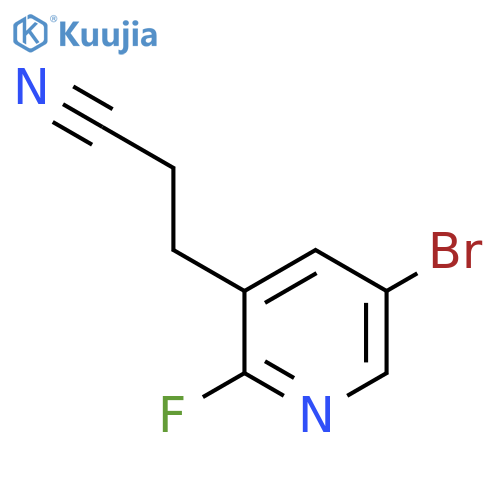 3-(5-Bromo-2-fluoropyridin-3-yl)propanenitrile structure