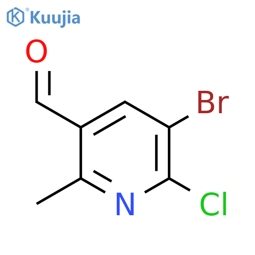 5-Bromo-6-chloro-2-methylpyridine-3-carbaldehyde structure