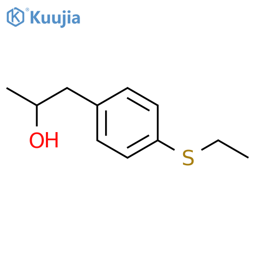 Benzeneethanol, 4-(ethylthio)-α-methyl- structure