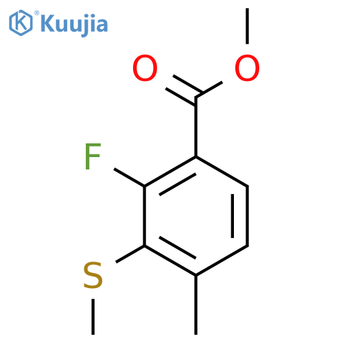 Methyl 2-fluoro-4-methyl-3-(methylsulfanyl)benzoate structure