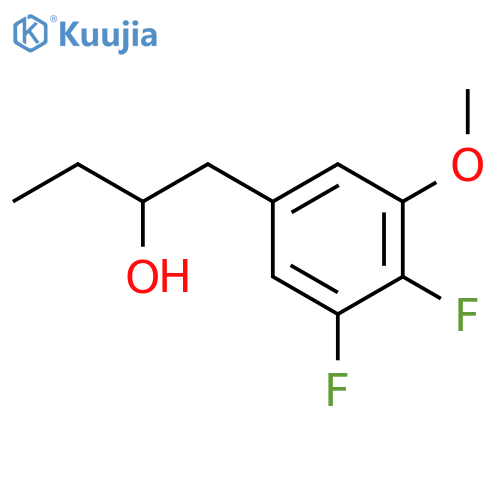Benzeneethanol, α-ethyl-3,4-difluoro-5-methoxy- structure