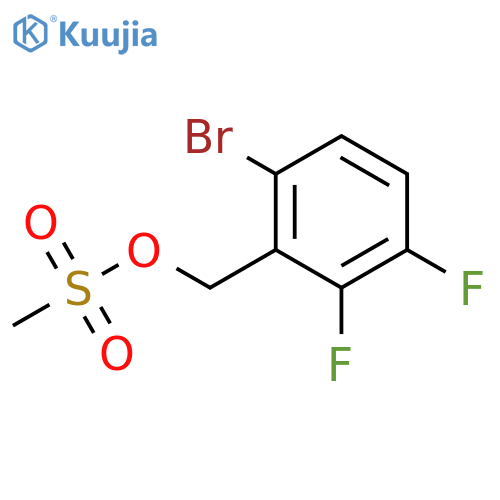 (6-bromo-2,3-difluoro-phenyl)methyl methanesulfonate structure