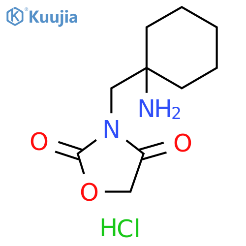 2,4-Oxazolidinedione, 3-[(1-aminocyclohexyl)methyl]-, hydrochloride (1:1) structure
