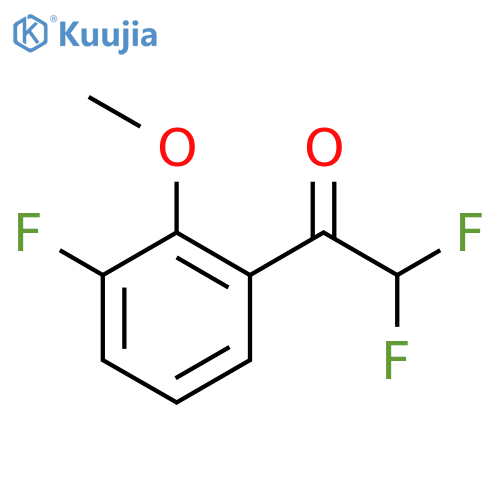 2,2-Difluoro-1-(3-fluoro-2-methoxy-phenyl)-ethanone structure