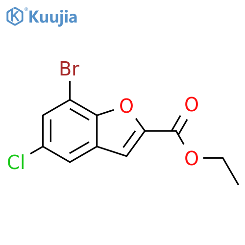 Ethyl 7-bromo-5-chloro-1-benzofuran-2-carboxylate structure