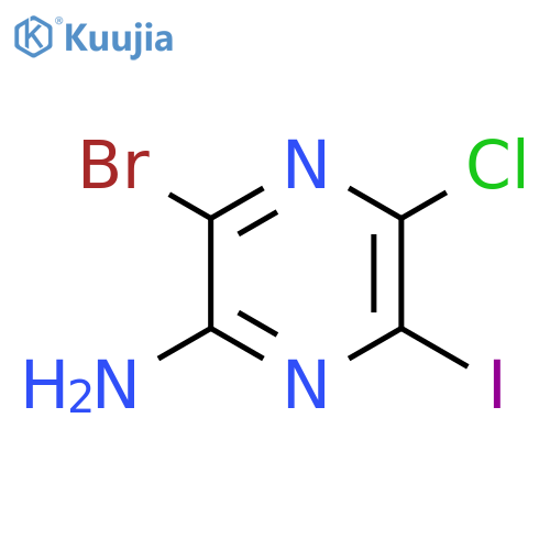 3-Bromo-5-chloro-6-iodopyrazin-2-amine structure
