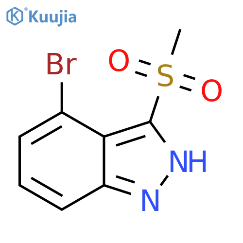 4-Bromo-3-(methylsulfonyl)-1H-indazole structure