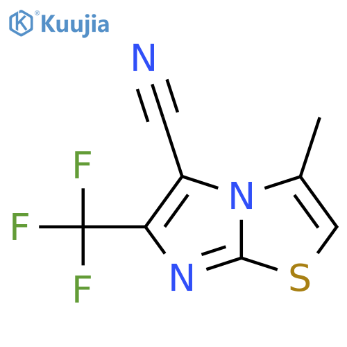 3-Methyl-6-(trifluoromethyl)imidazo[2,1-b]thiazole-5-carbonitrile structure