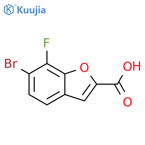 6-Bromo-7-fluorobenzo[b]furan-2-carboxylic acid structure