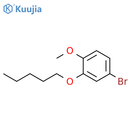 Benzene, 4-bromo-1-methoxy-2-(pentyloxy)- structure