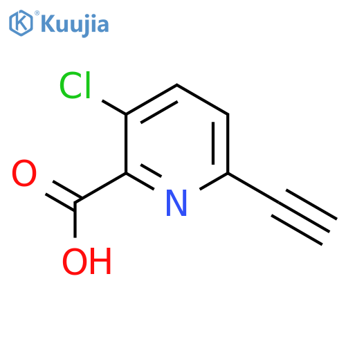 3-Chloro-6-ethynylpicolinic acid structure