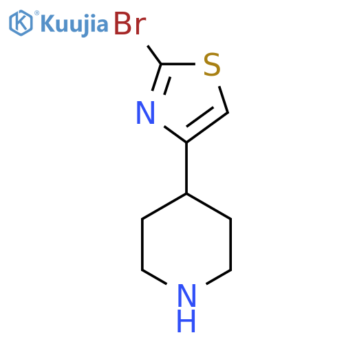 4-(2-Bromo-1,3-thiazol-4-yl)piperidine structure