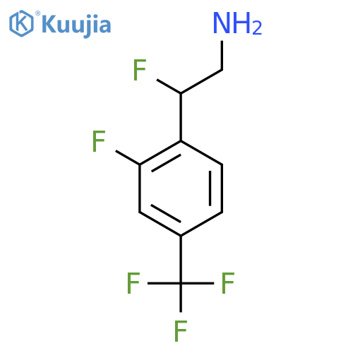 2-Fluoro-2-[2-fluoro-4-(trifluoromethyl)phenyl]ethan-1-amine structure
