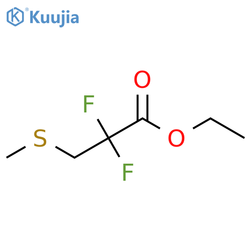 2,2-Difluoro-3-methylsulfanyl-propionic acid ethyl ester structure