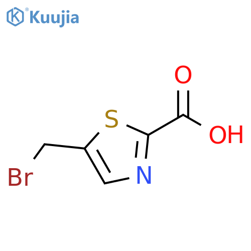 2-Thiazolecarboxylic acid, 5-(bromomethyl)- structure