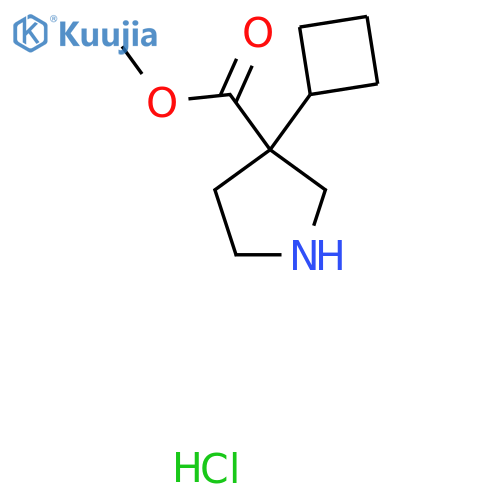 Methyl 3-cyclobutylpyrrolidine-3-carboxylate;hydrochloride structure