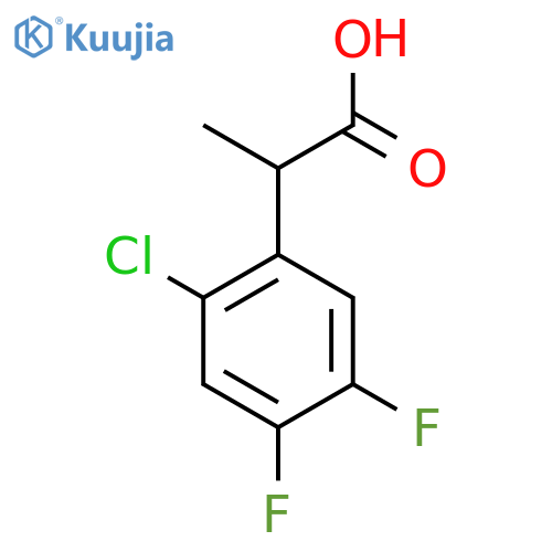 2-(2-Chloro-4,5-difluorophenyl)propanoic acid structure