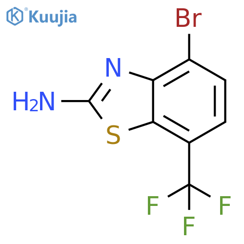 4-bromo-7-(trifluoromethyl)-1,3-benzothiazol-2-amine structure