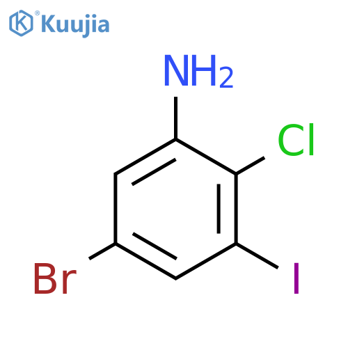 Benzenamine, 5-bromo-2-chloro-3-iodo- structure
