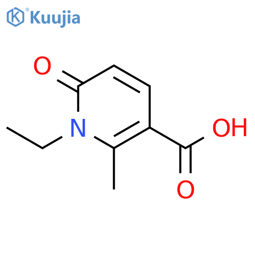 1-ethyl-2-methyl-6-oxo-1,6-dihydropyridine-3-carboxylic acid structure